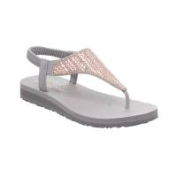 SKECHERS Sandalette Taupe Lederimitat Ja