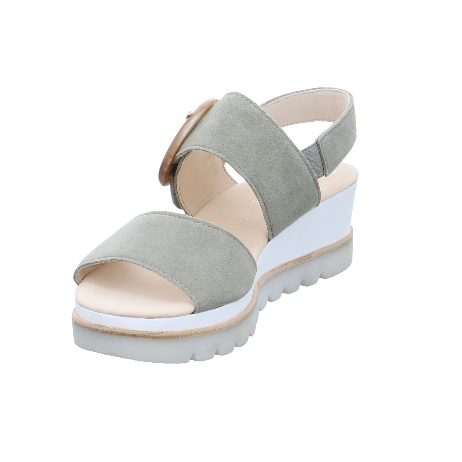 GABOR Sandalette Khaki Leder