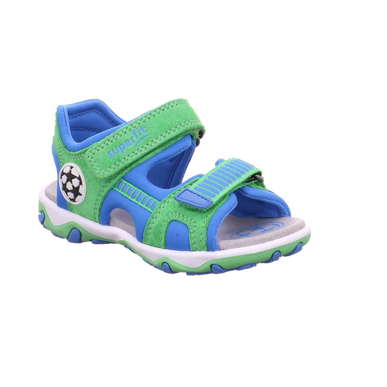 SUPERFIT Kleinkinder-Sandale Grünblau Leder Jungensandale