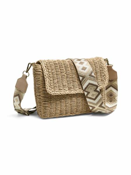 Bild 1 - PIECES Sommertasche Beige Textil Ja