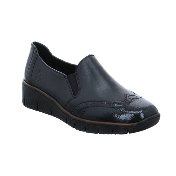 Bild 1 - RIEKER Comfort-Slipper Schwarz Leder