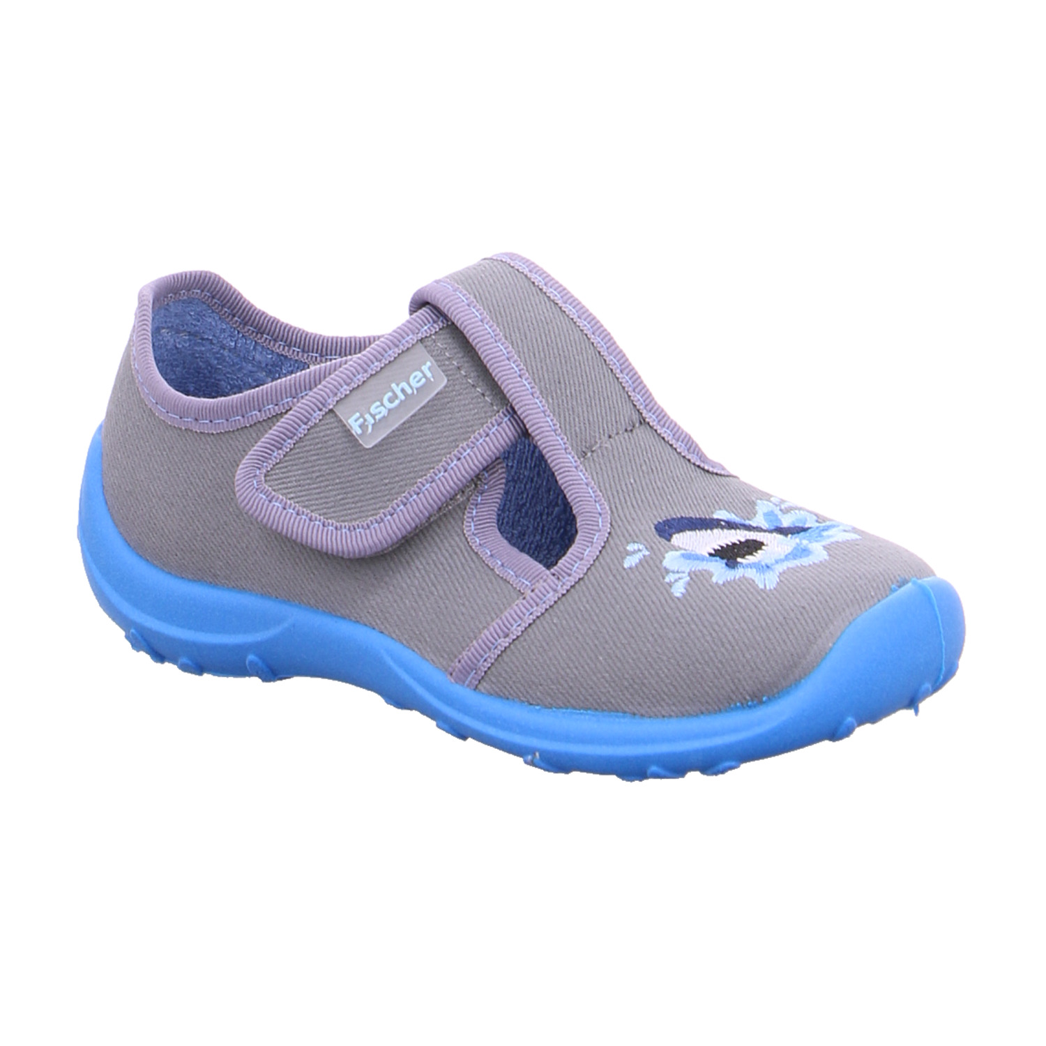 FISCHER Kinder-Hausschuh Grau Textil Jungen