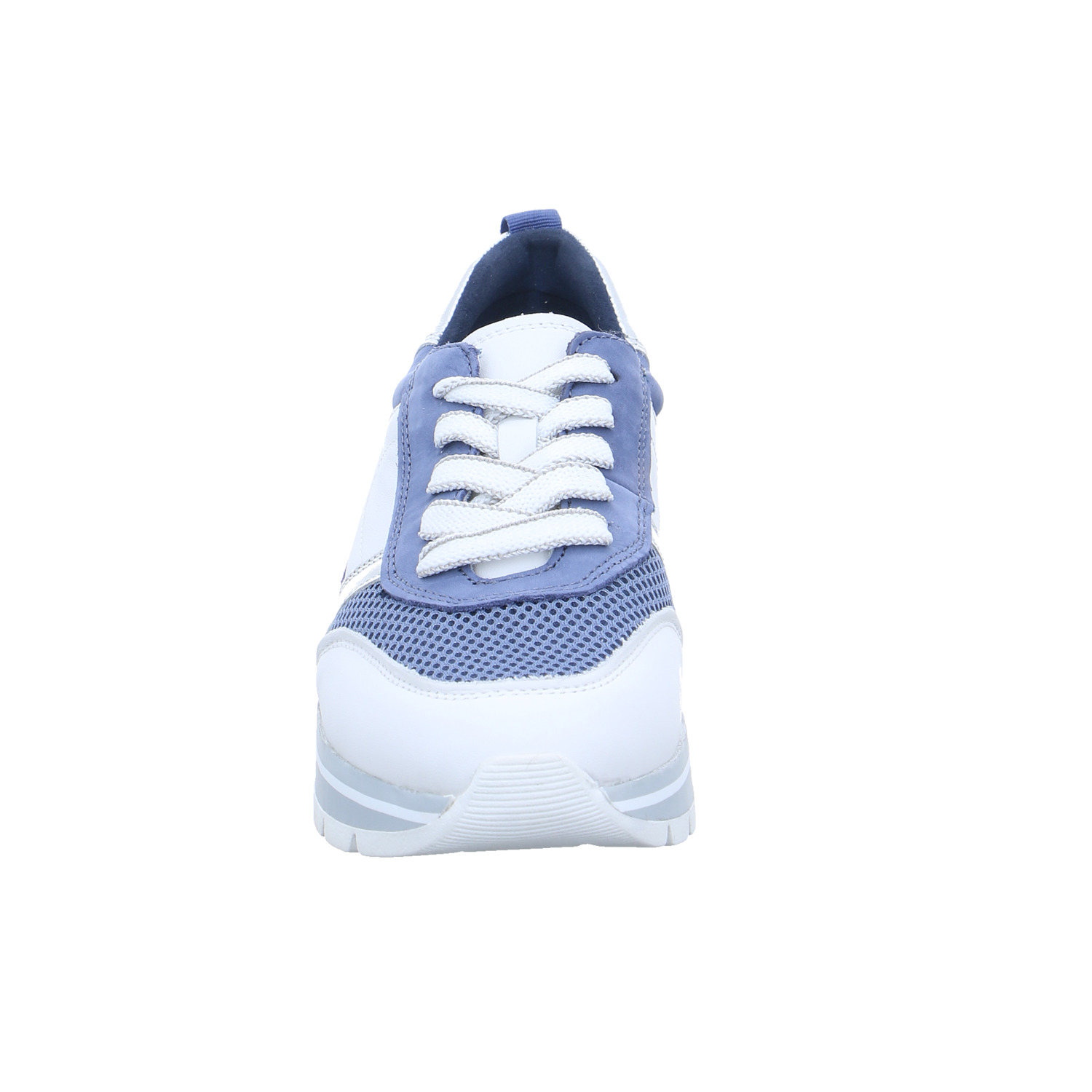CAPRICE Comfort-Sneaker Jeansblau Leder mit Wechselfussbett