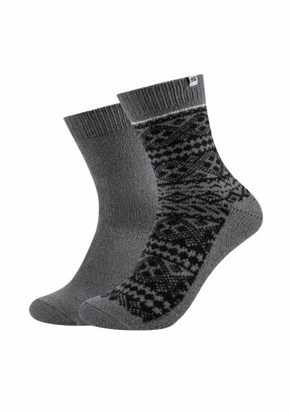 Bild 1 - CAMANO Freizeitsocken Grau Textil softtouch 2-ER Pack