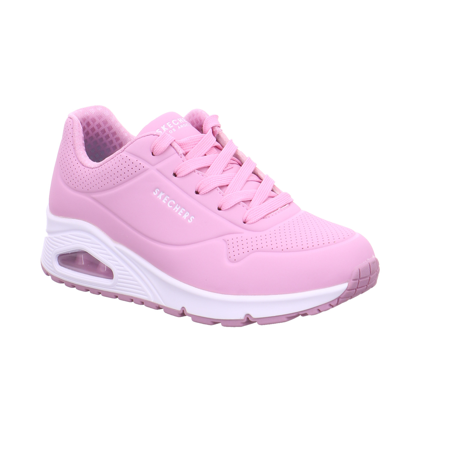 SKECHERS Mädchen-Halbschuh Binder Rosa Lederimitat Sneaker