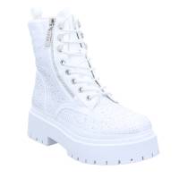 LA STRADA Boot Weiss Lederimitat