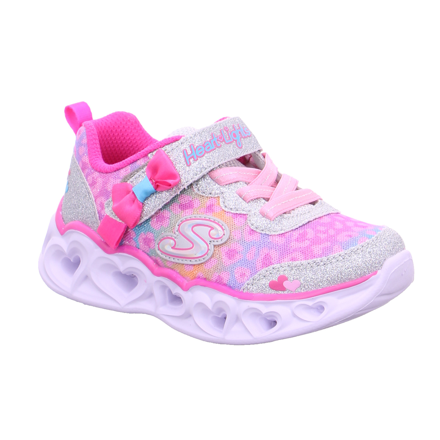 SKECHERS Baby-Sport-Bottine Silber Textil Sneaker