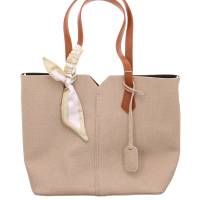 Bild 1 - RIEKER Shopper Beige Lederimitat mit Bag in Bag Bild 1 - RIEKER Shopper Beige Lederimitat mit Bag in Bag