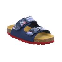 BIOLife Kinder-Pantolette Blau Lederimitat Mädchen