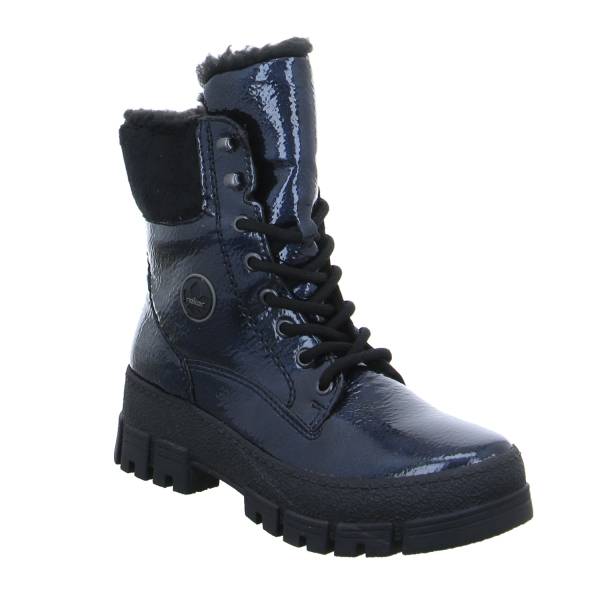 Bild 1 - RIEKER Comfort-Boot Blau Lederimitat