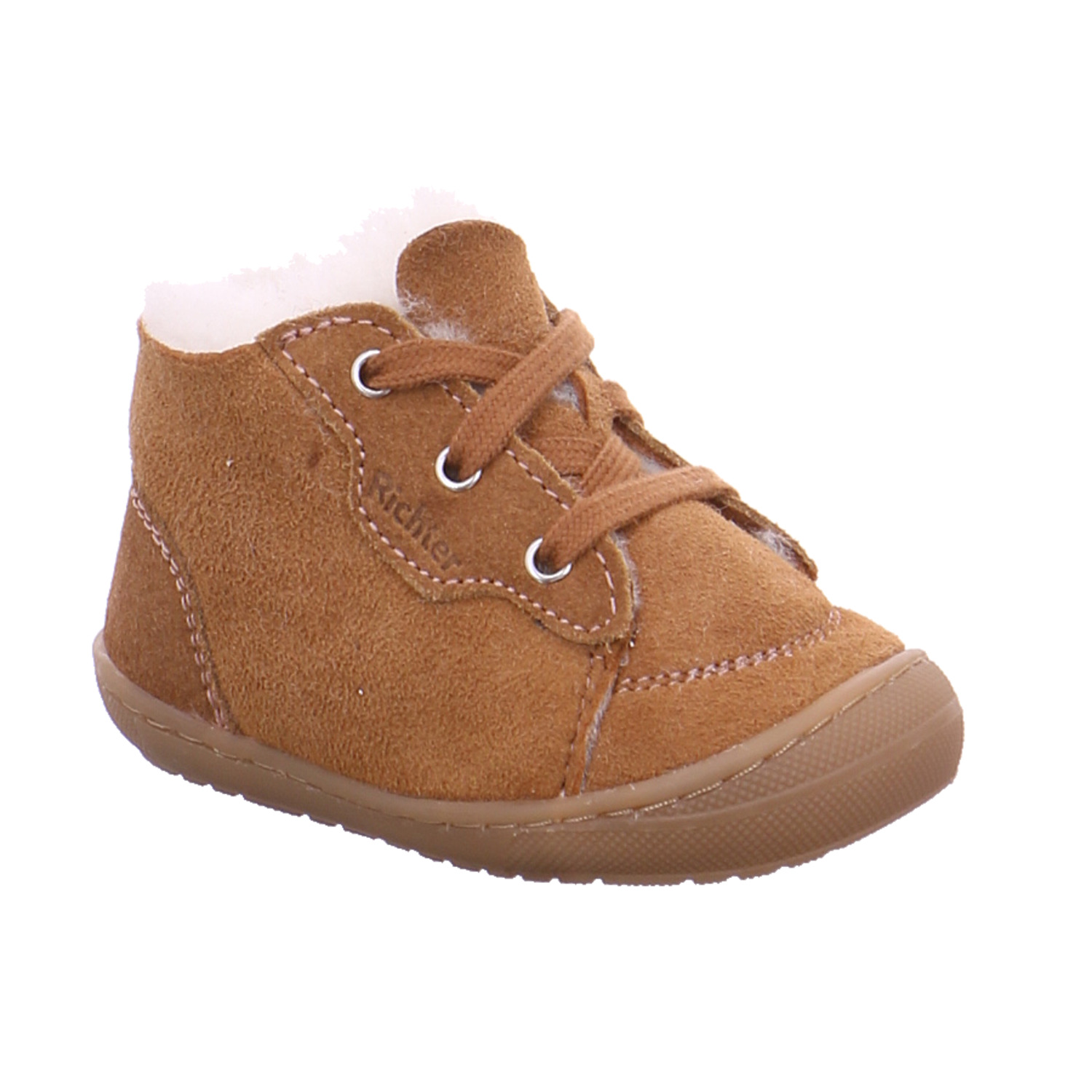 RICHTER Kleinkinder-Winter-Bottine Cognac Leder Winterbottine