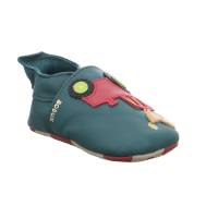 BOBUX Krabbelschuh Grün Leder soft sole