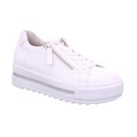 GABOR Comfort-Sneaker Weiss Leder mit Wechselfussbett