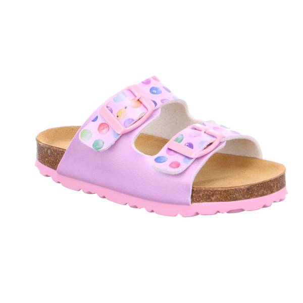 Bild 1 - BIOLIFE Kinder-Pantolette Rosa Lederimitat Unisex