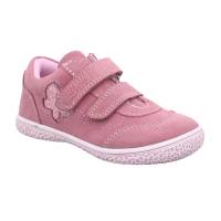 LURCHI Kleinkinder-Halbschuh Klett Rosa Leder Leder Sneaker