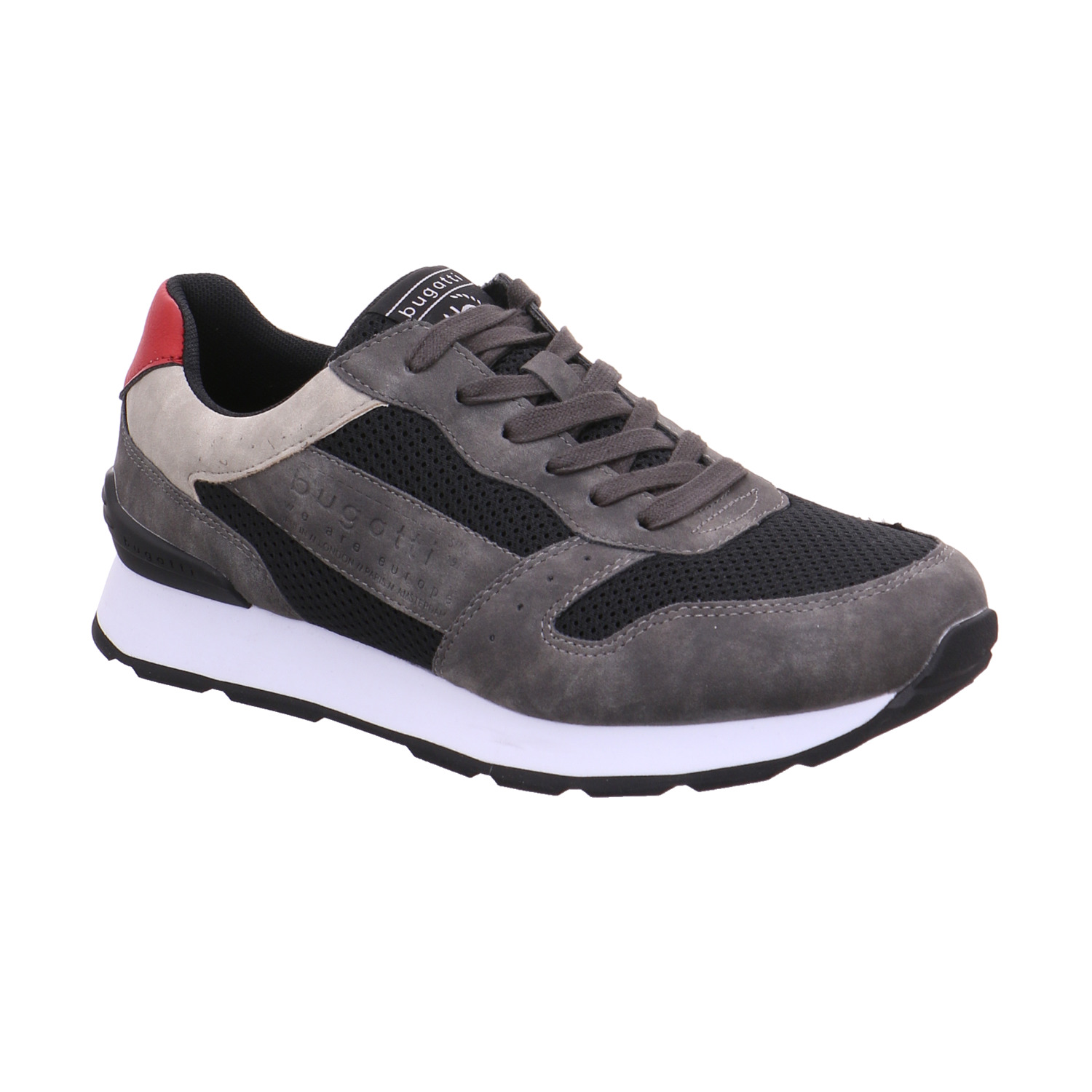 BUGATTI SHOES Halbschuhe Sneaker Grau Leder