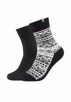 SKECHERS Freizeitsocken Schwarz Textil softtouch 2-ER Pack