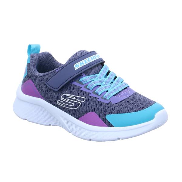 Bild 1 - SKECHERS Kleinkinder-Halbschuh Klett Blau Textil Sneaker