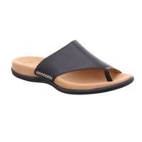 GABOR Zehentrenner-FlipFlop Schwarz Leder