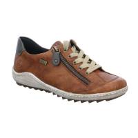 REMONTE Schnürschuh Cognac Leder mit Wechselfussbett