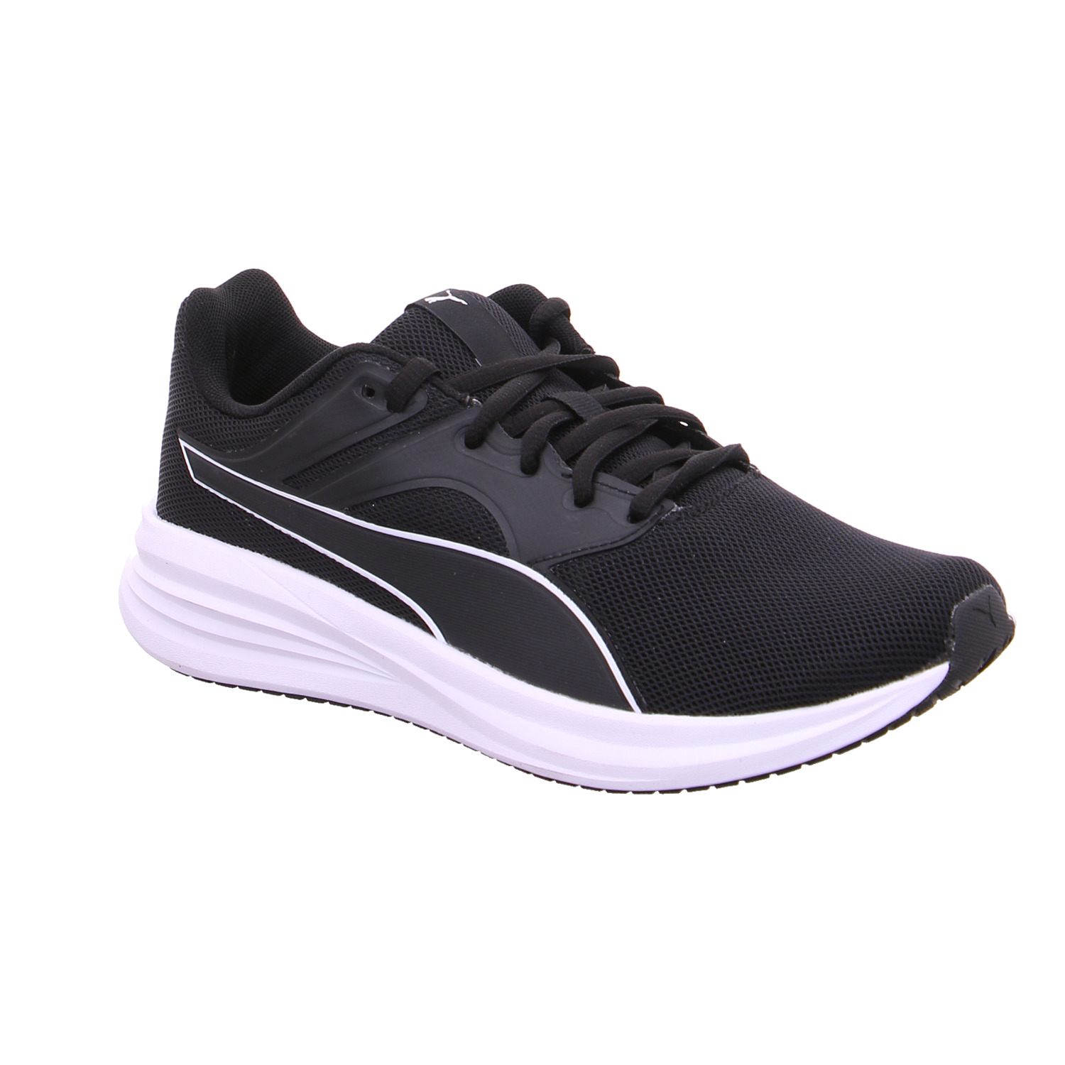 PUMA Kinder Sportschuh Schwarz Lederimitat