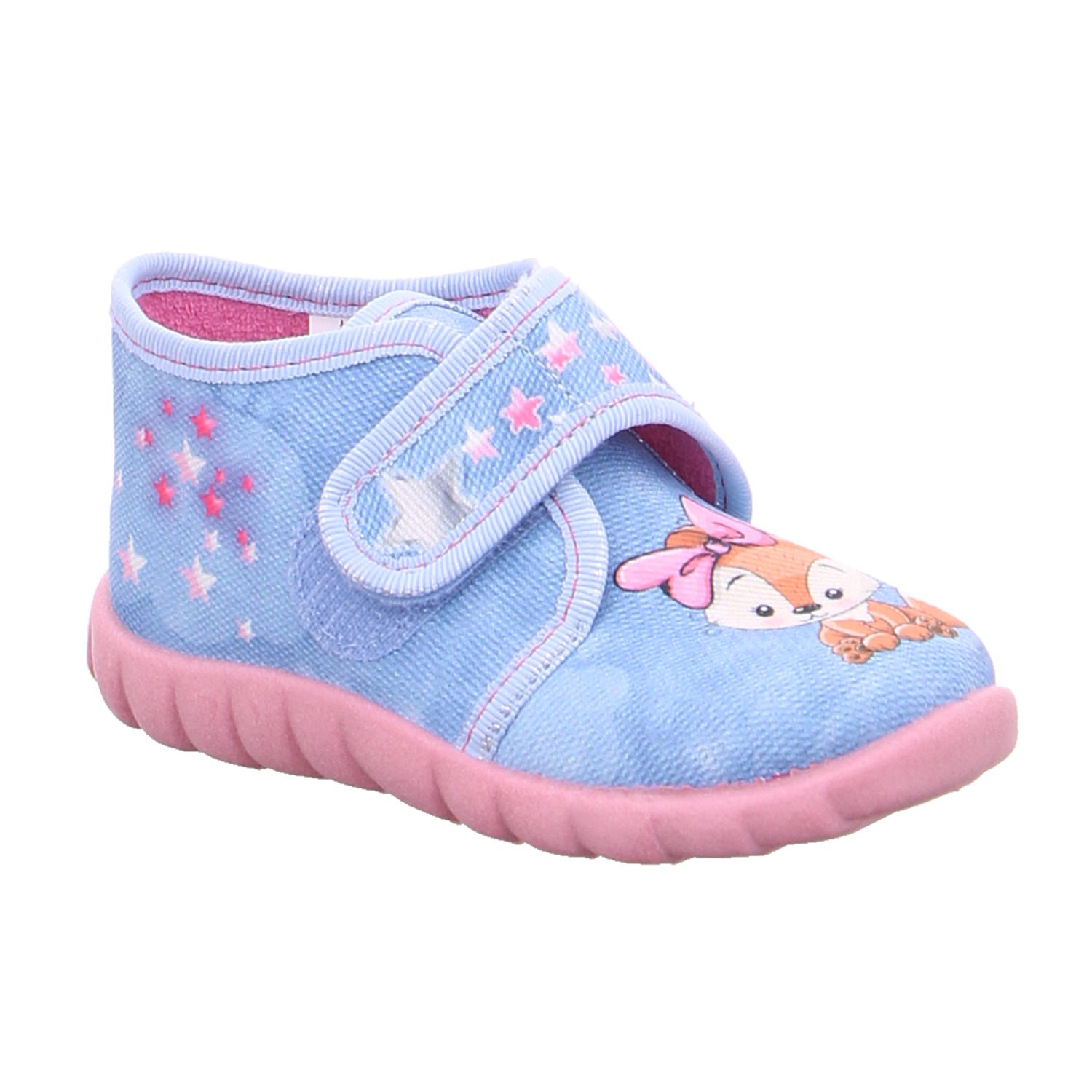 FISCHER Baby-Hausschuh Hellblau Textil Mädchen