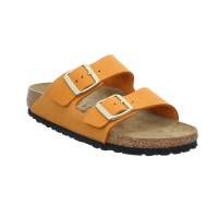 BIRKENSTOCK Bio-Fussbett Orange Leder