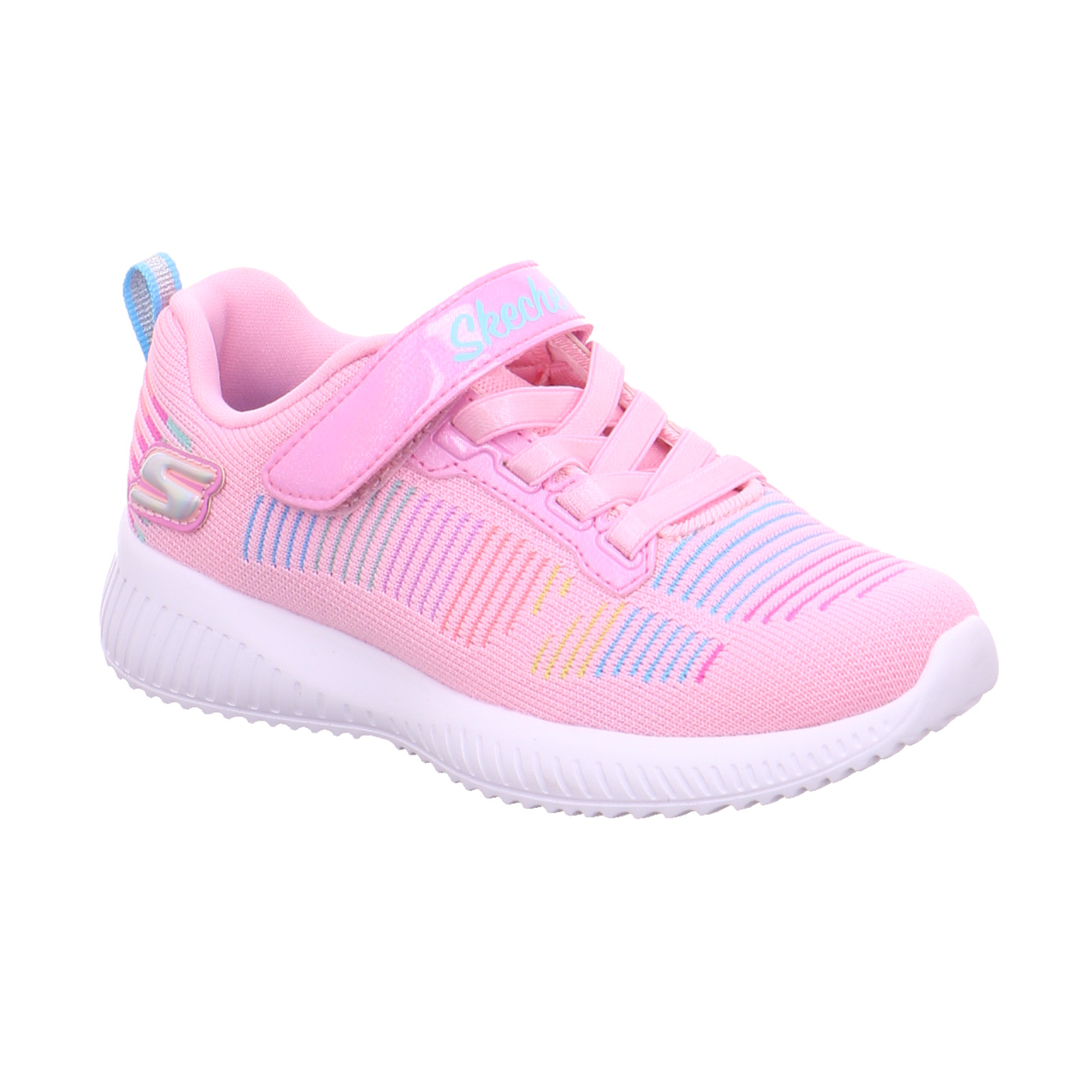 SKECHERS Kleinkinder-Halbschuh Klett Rosa Textil Sneaker