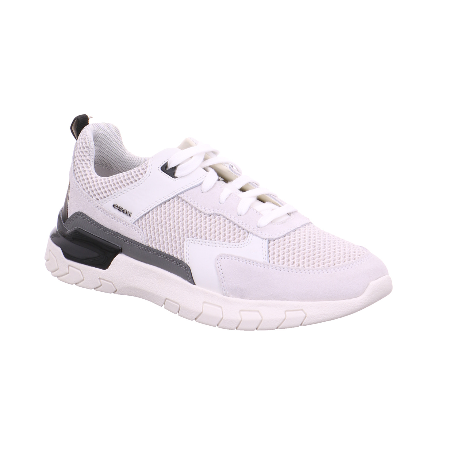 GEOX Halbschuhe Sneaker Stoff Weiss Textil