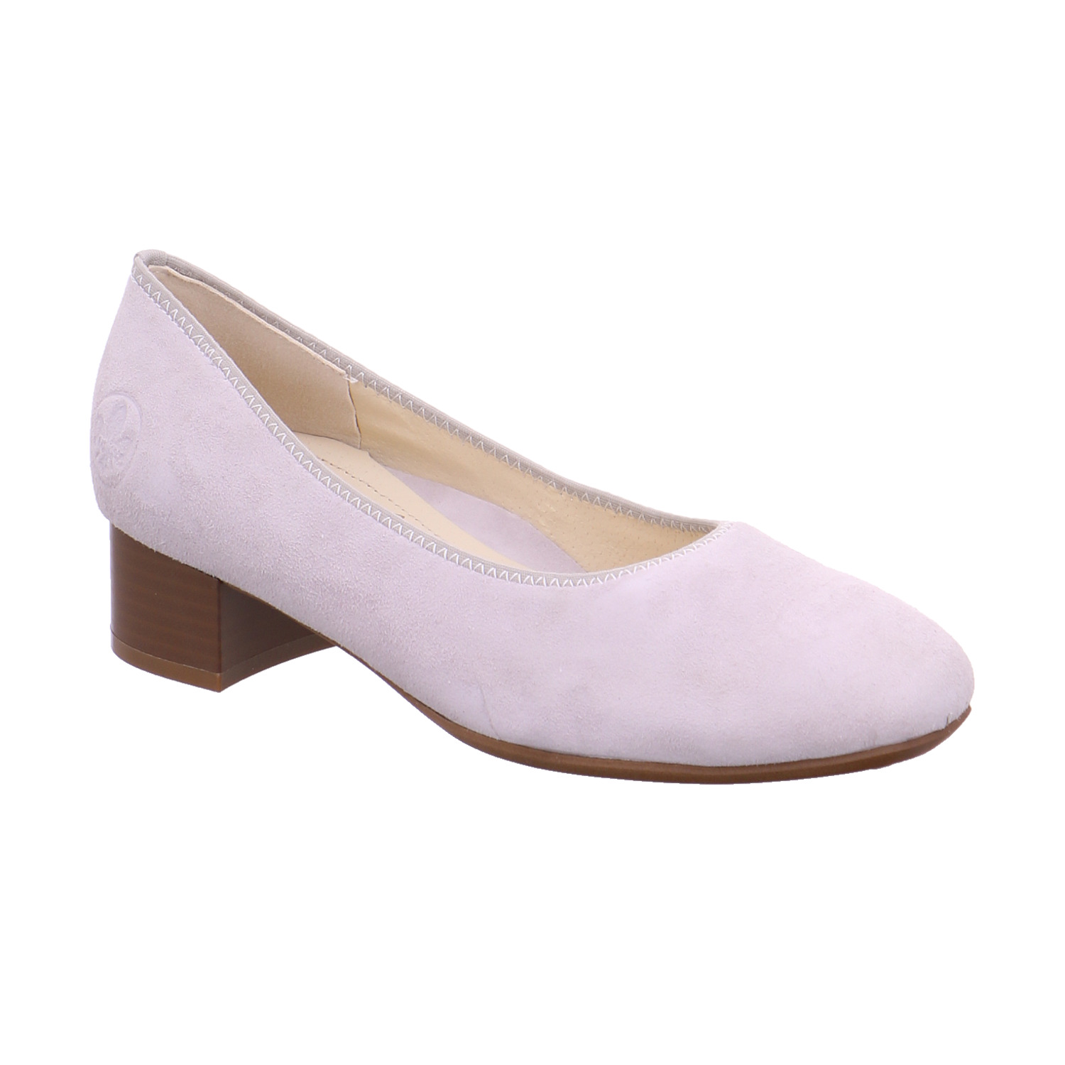 RIEKER Pumps Hellgrau Leder