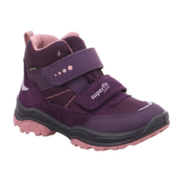 Bild 1 - SUPERFIT Kleinkinder-Halbschuh Klett Dunkelrot Textil Sneaker high