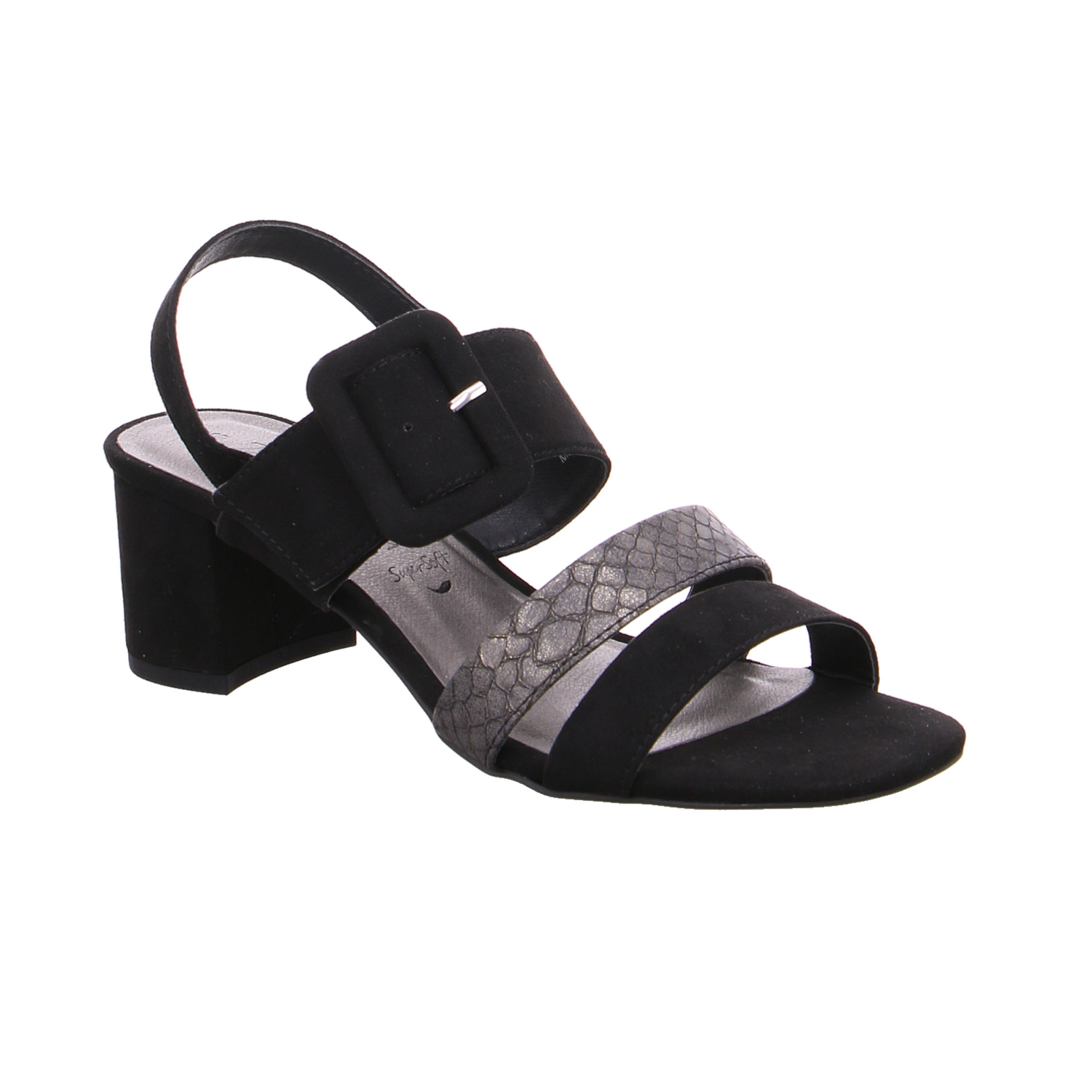 JANE KLAIN Sandalette Schwarz Lederimitat