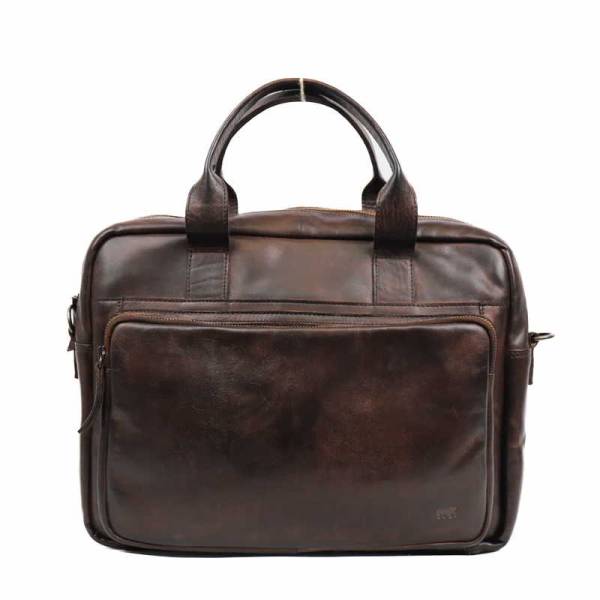 Bild 1 - BEAR DESIGN Business- / Laptoptaschen Braun Leder nit Laptopfach