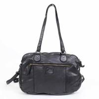 BEAR DESIGN Umhängetasche Schwarz Leder