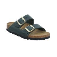 BIRKENSTOCK Bio-Fussbett Dunkelgrün Leder