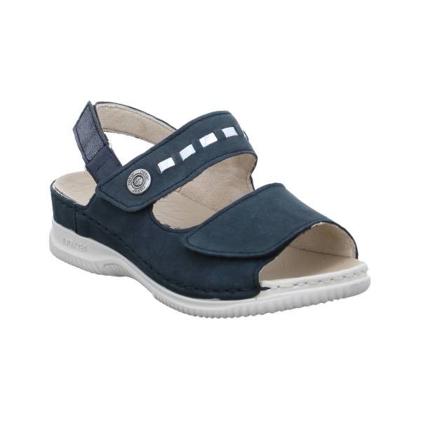 Bild 1 - RIEKER Comfort-Sandalette Blau Leder
