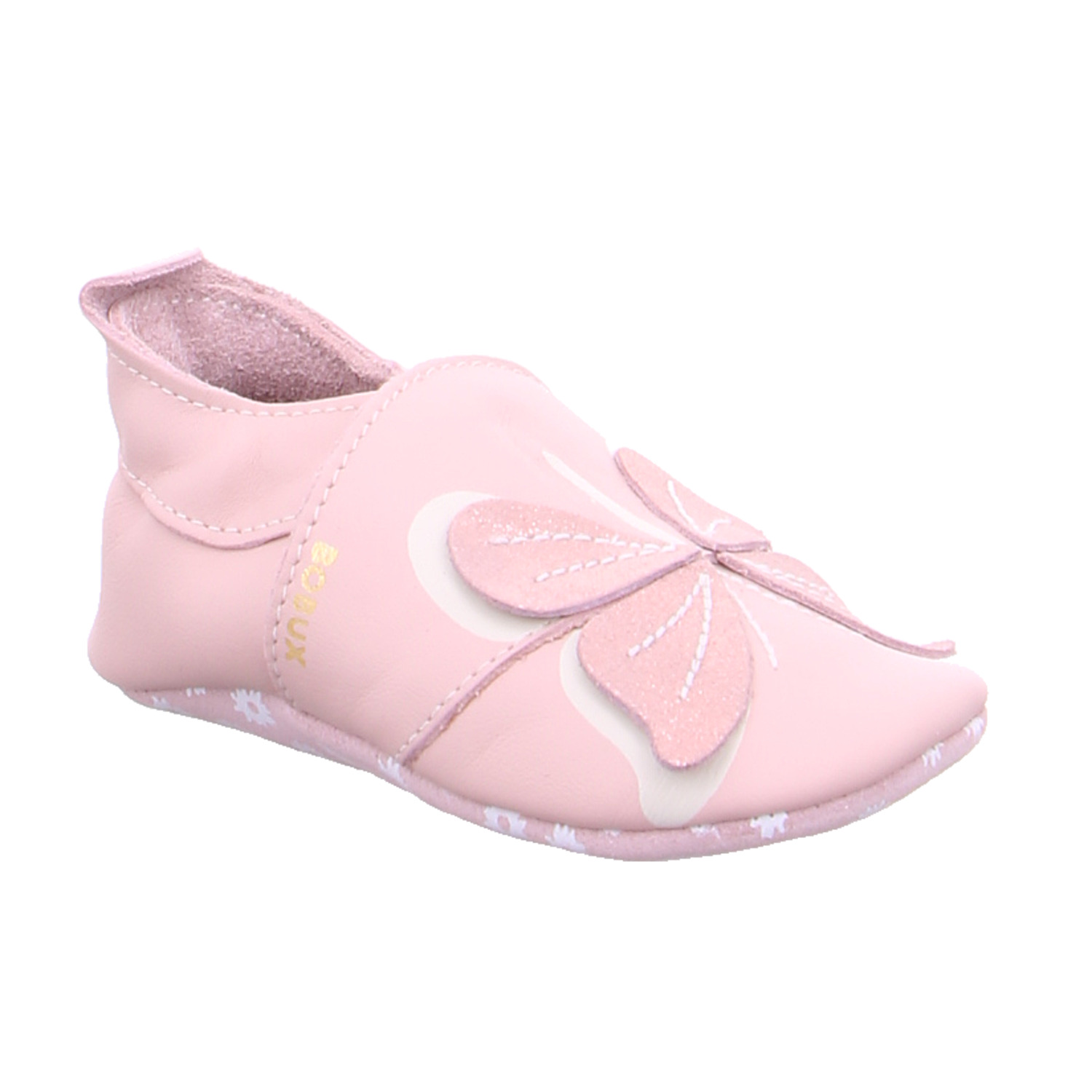 BOBUX Krabbelschuh Rosa Leder soft sole