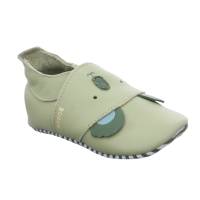 BOBUX Krabbelschuh Grün Leder soft sole