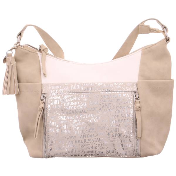 Bild 1 - RIEKER Umhänge- / Schultertasche gross Beige Lederimitat