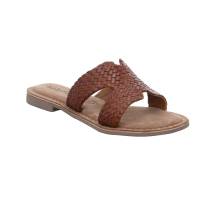 LAZAMANI Pantolette Cognac Leder
