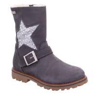 SCHUHENGEL Kleinkinder-Winterstiefel Grau Leder Lederstiefel