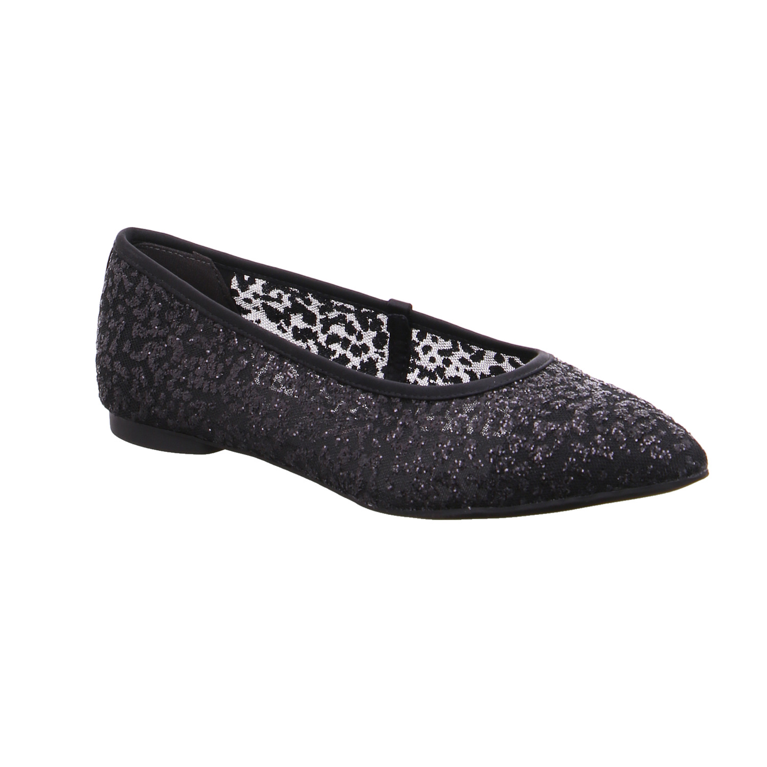 TAMARIS Ballerina Schwarz Textil
