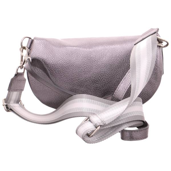 Bild 2 - * Gürteltasche / Bodybag Altsilber Leder