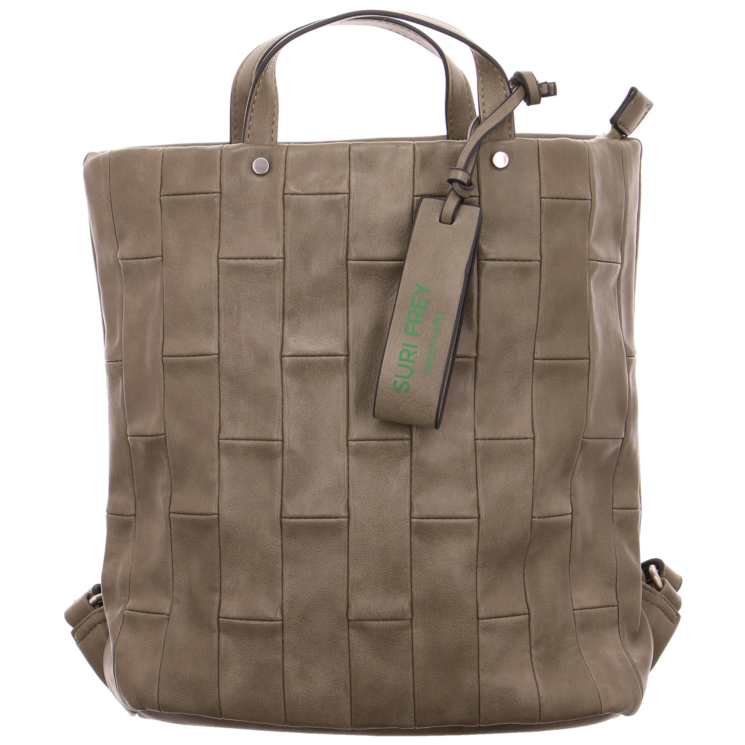 SURI FREY Cityrucksack Khaki Recycelte Materialien aus recycleten Materialien