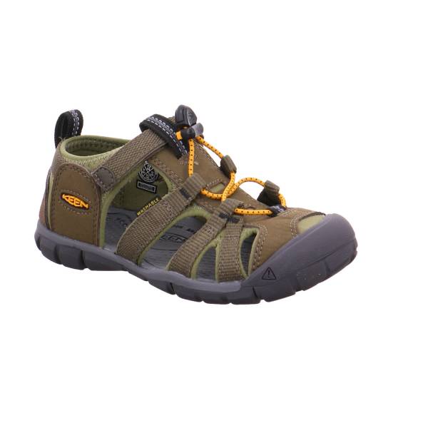 Bild 1 - KEEN Jungen-Sandale Olive Leder Sandale mit Zehenschutz