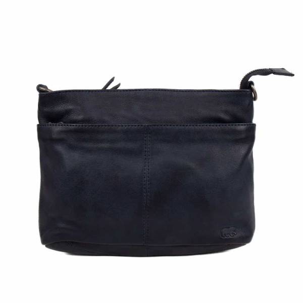 Bild 1 - BEAR DESIGN Umhängetasche Blau Leder