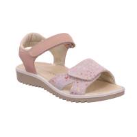 Bild 1 - SCHUHENGEL Mädchen-Sandale Rosa Leder Sommerschuh Bild 1 - SCHUHENGEL Mädchen-Sandale Rosa Leder Sommerschuh