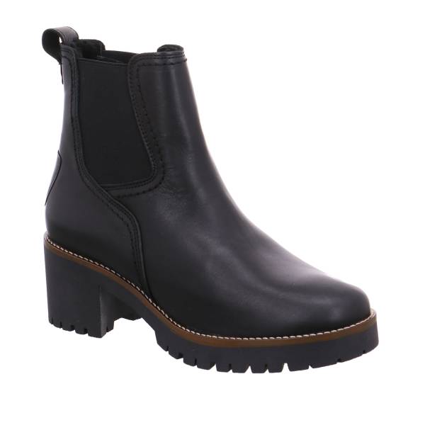 Bild 1 - SCHUHENGEL Stiefelette Schwarz Leder mit Lammfellfutter