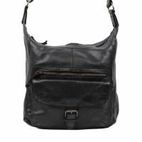 BEAR DESIGN Beuteltasche Schwarz Leder