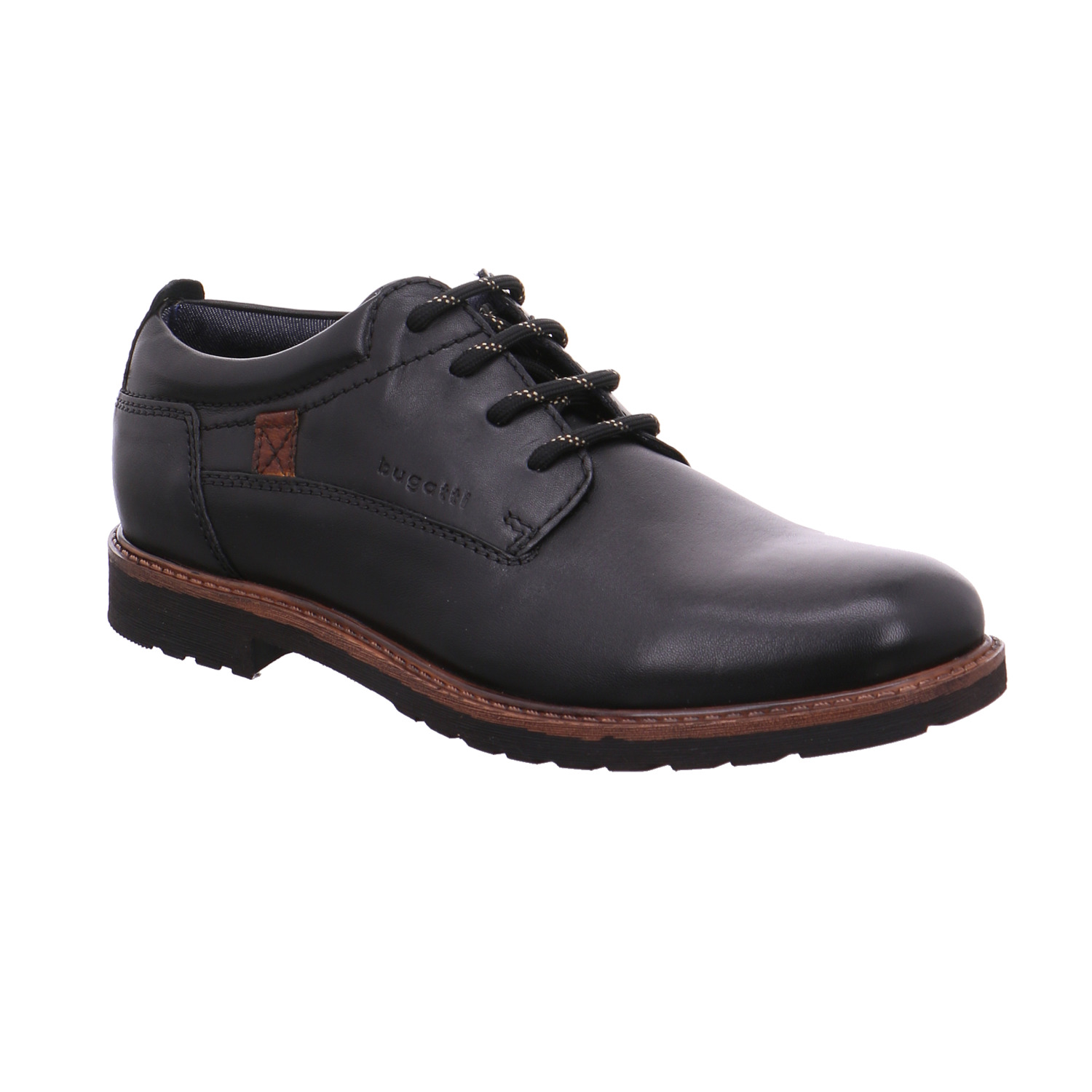 BUGATTI SHOES Halbschuh Schwarz Leder